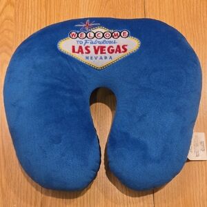 Soft Blue Travel Neck Pillow (Official Las Vegas Brand)